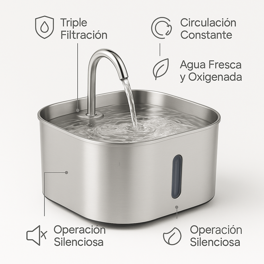 Fuente Acero Inoxidable Purrify™