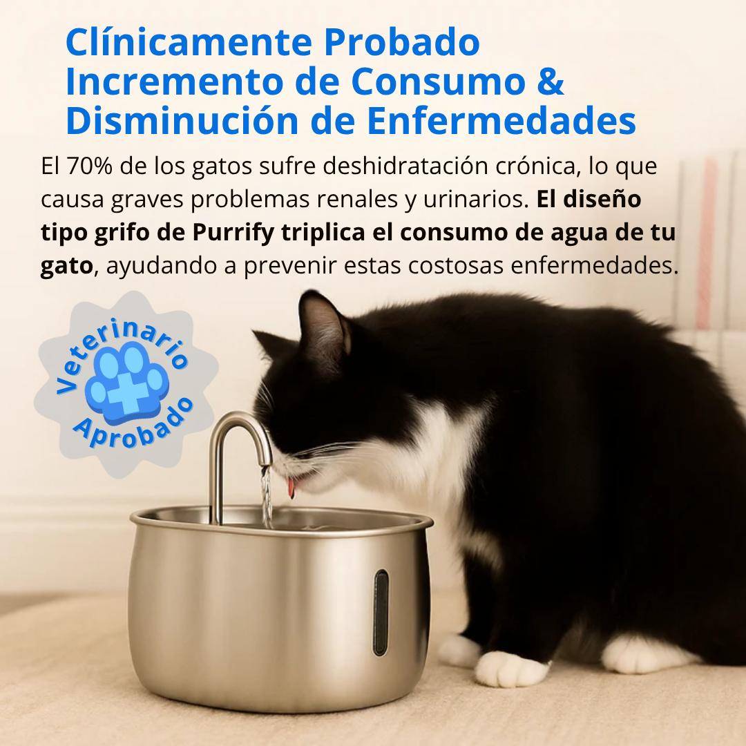 Fuente Acero Inoxidable Purrify™